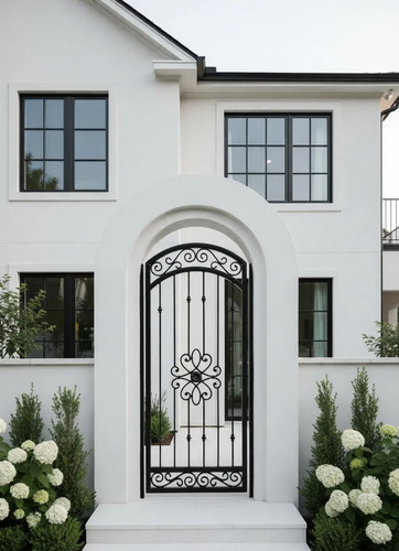 Arched wrought iron front - arched,