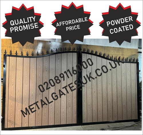 Composite wood gate driveway - composite, /