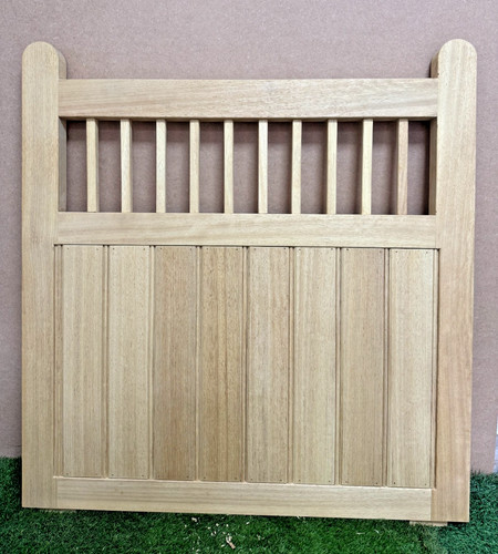 Solid iroko garden gate - iroko,
